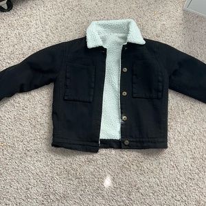 Black Jean Jacket - Very thick material Size Small -